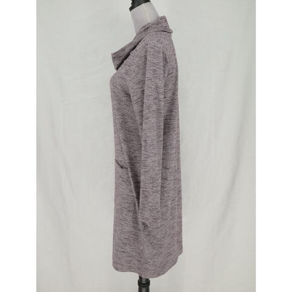 J Jill Pure Jill Dress Womens Medium Gray Cowl Neck Stretch Knit Pockets Sweater - Picture 5 of 12